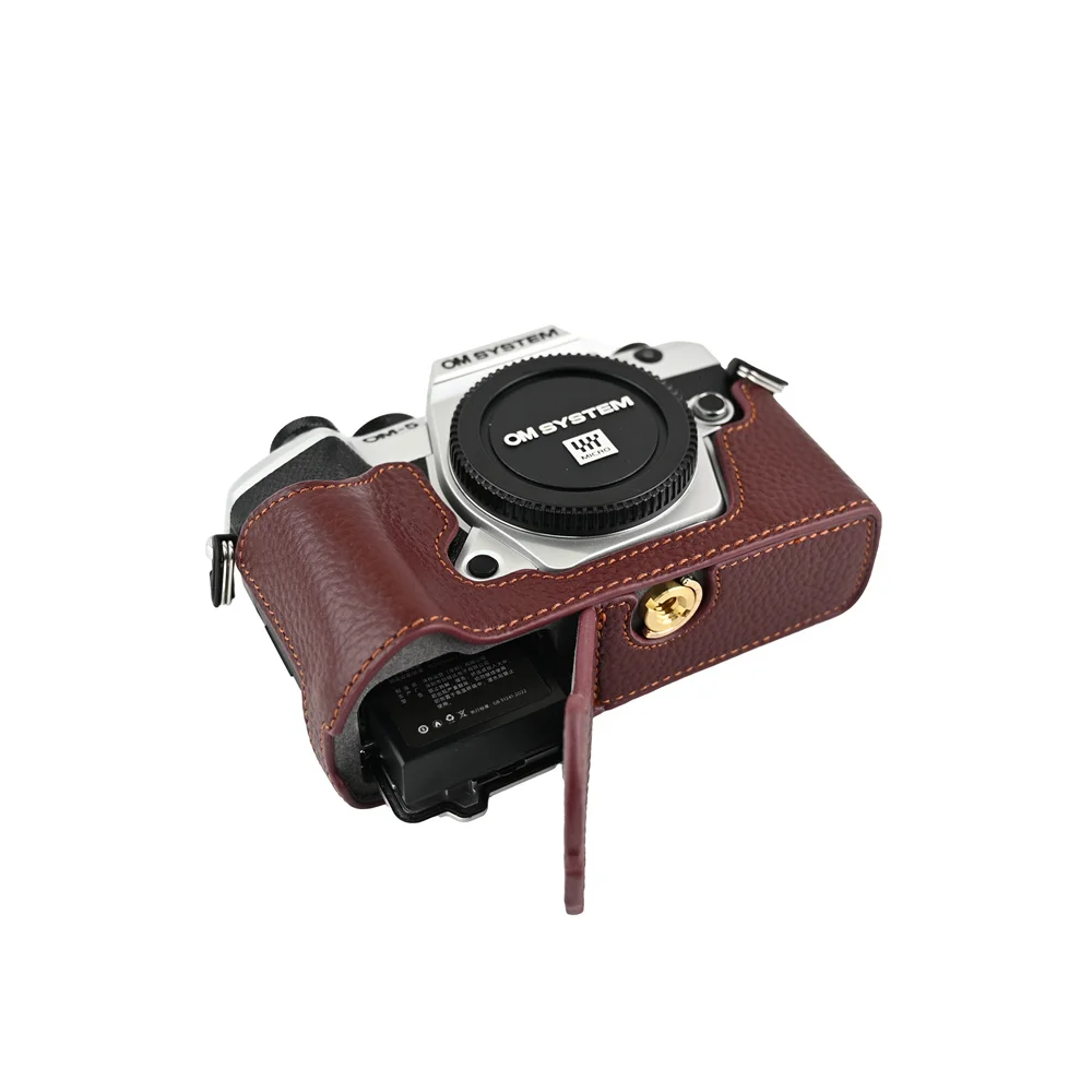 Genuine Leather Half Body Case For Olympus OM-5 Mark II OM5II
