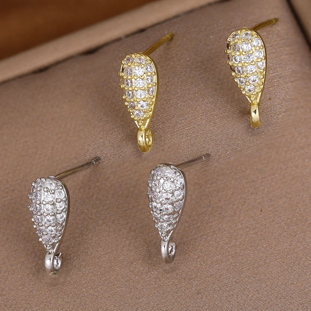 Juya DIY 18K 골드 실버 도금 항 알레르기 이어 와이어 패스너 수제 여성용 Shvenzy Making을위한 기본 귀걸이 후크 고정 장치