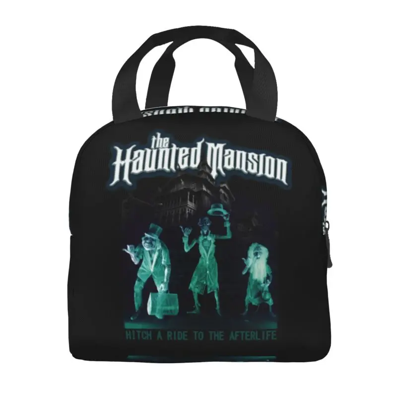 The Haunted Mansion Resuable Lunch Boxes for Waterproof Grim Grinning Ghost Thermal Cooler Food Insulated Lunch Bag School