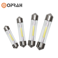 4X Glass Housing COB Filament C5W C10W Festoon 31 36 39 41MM Door Trunk Led For Car License Plate Light Dome Lamp 6000K Bulb 12V