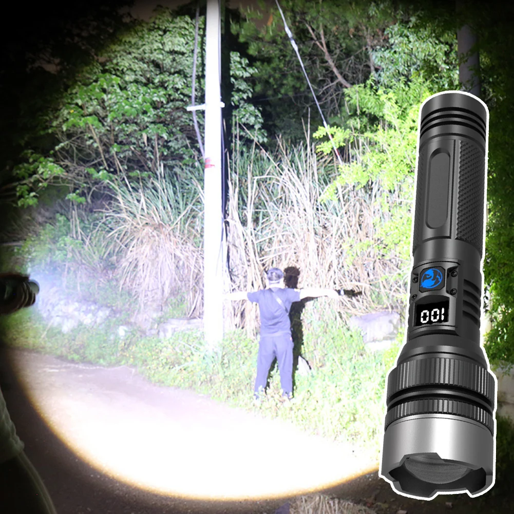 

SL-3012 White Lasers LED Flashlight with Power Banks Rechargeable Flashlights High-Lumens Zoomable 3 Modes Handheld Light