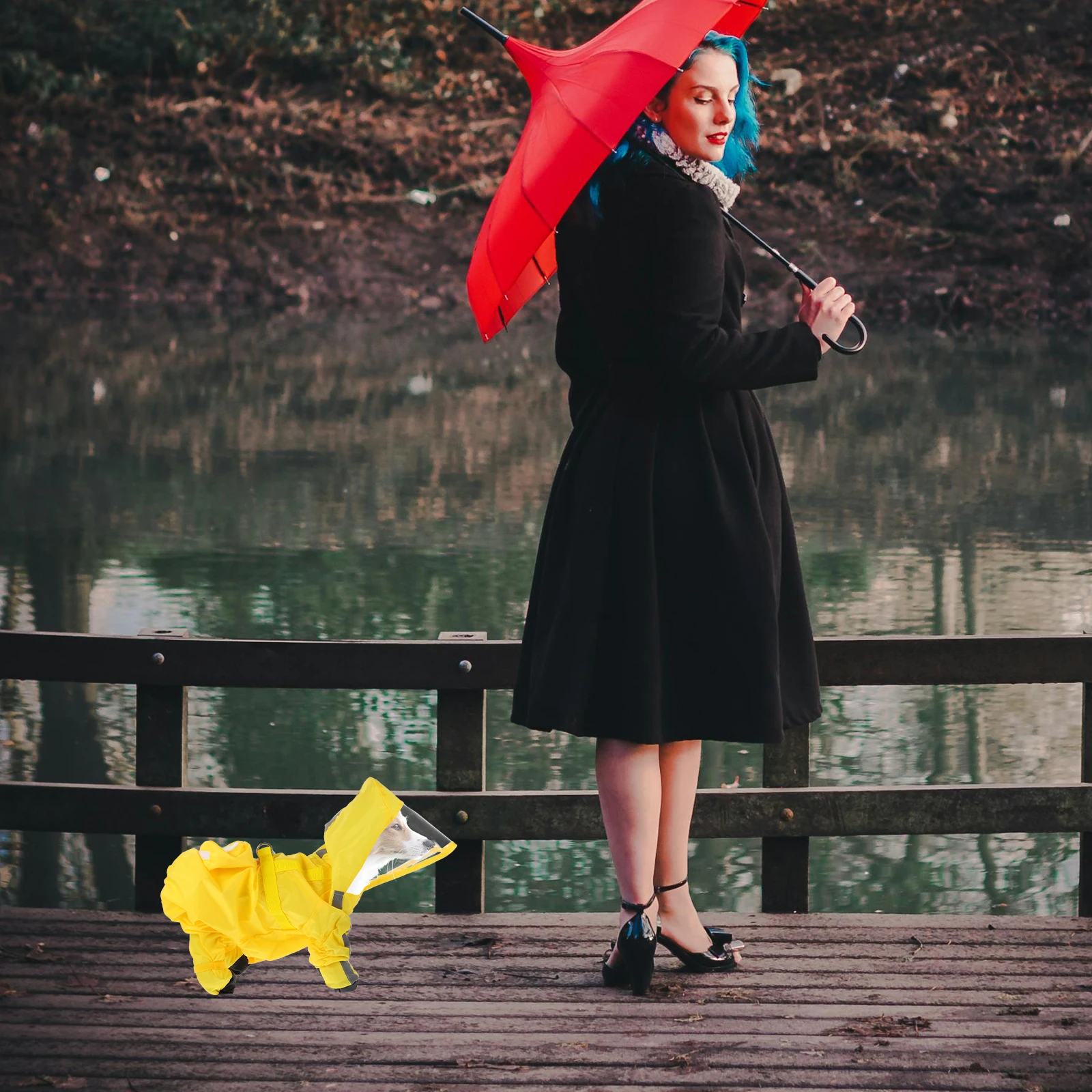 

Raincoat Waterproof Breathable Reflective Design Cute Rain Gear for Puppies and Dogs in Wet Weather Conditions