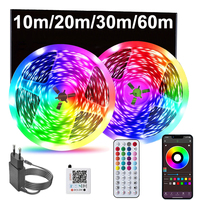 RGB Led Strip Lights Music Sync APP Control Led Room Lights 10m 20m 30m 40m 60m Led Tape Flexible Ribbon Luces Led Room