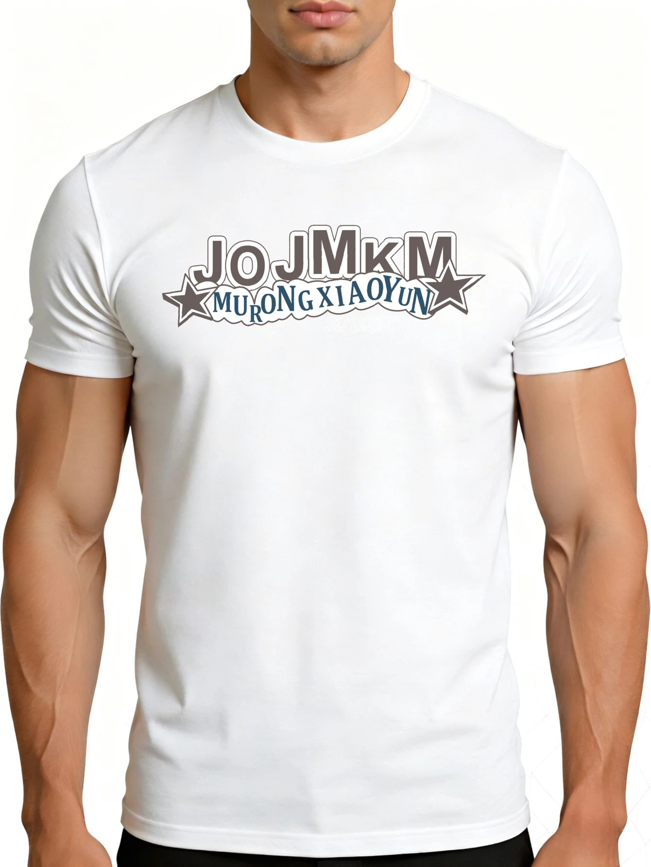 Men's Graphic T-Shirt - Breathable, Soft, Lightweight - Jo Jmkm Mu Rong Xiao Yun - Vintage Fun Pattern Casual Short Sleeve Summer Top, Gift for Him