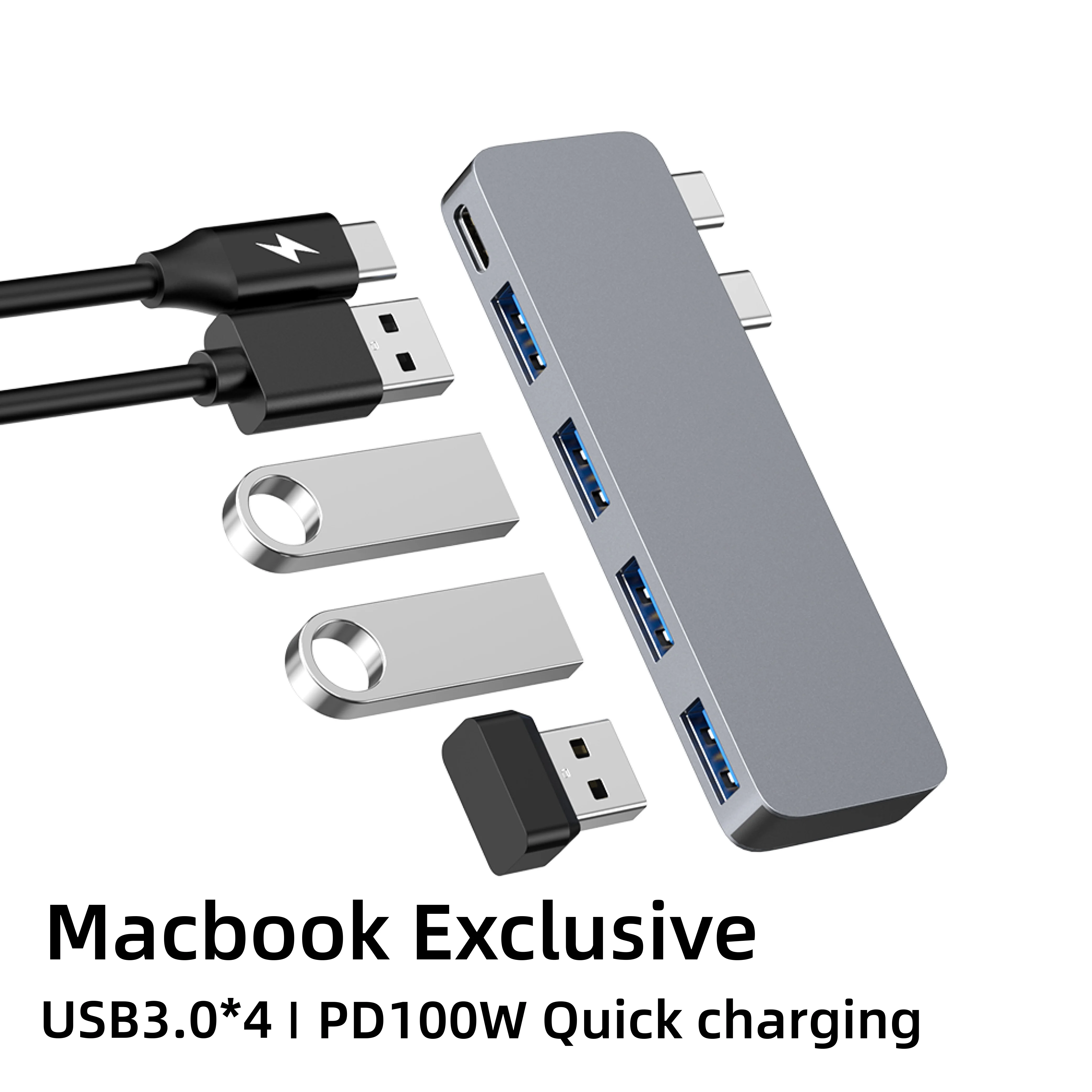 Colorii USB Type C HUB Dual USB-C to USB 3.0 PD for MacBook Pro Air Adapter Thunderbolt 3 Dock USB C 3.1 Type-C HUB