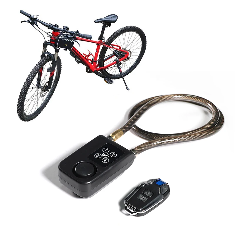 Smart Alarm Lock Anti-Theft Chain Lock for Bike Gate APP Control Blue Electric Door Llock High Quality Four-digit Passwords