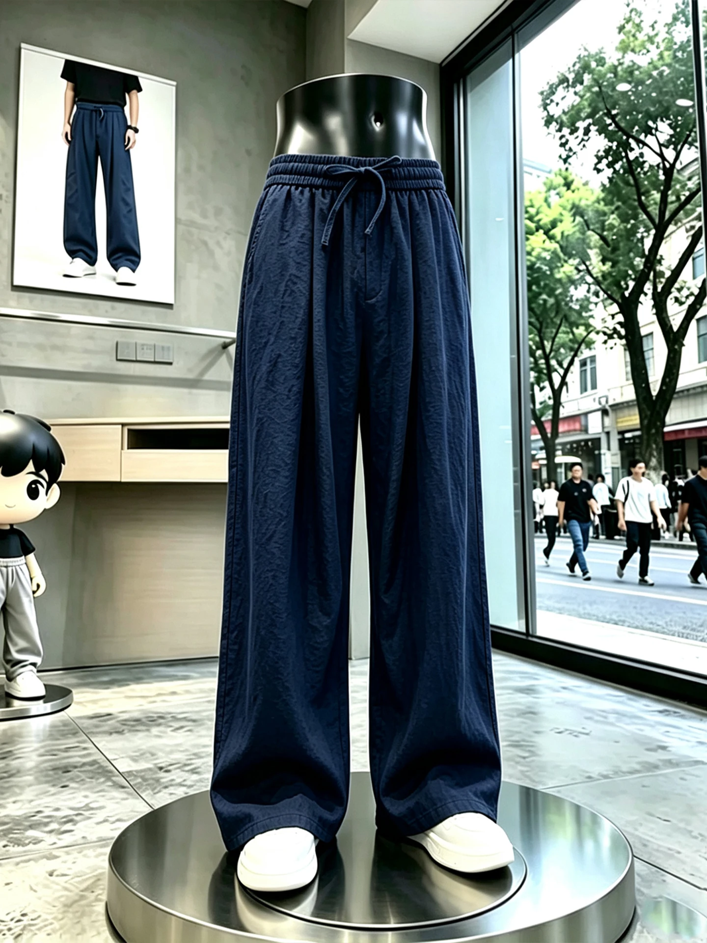 Lightweight Breathable Summer Men's Cotton Linen Pants Casual Straight Blade Pants Loose Fit Comfortable Ice Silk Linen Trousers