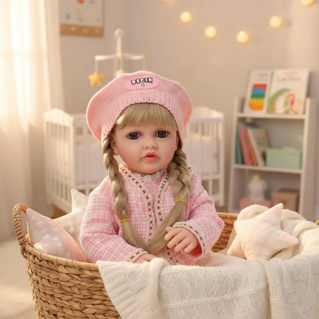 

Cloveray 22-дюймовая классическая виниловая реалистичная кукла Reborn для всего тела, супер милая виниловая кукла ручной работы, оригинальная игрушка для детей, рождественский подарок