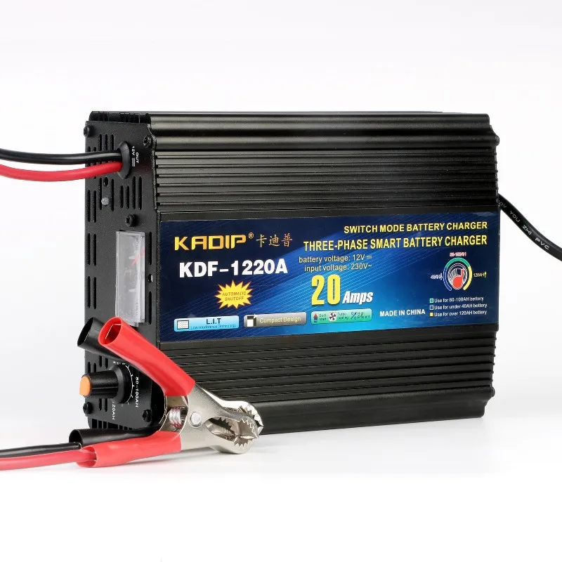 

Car and motorcycle intelligent three-stage 12V 20A fast lead-acid charger