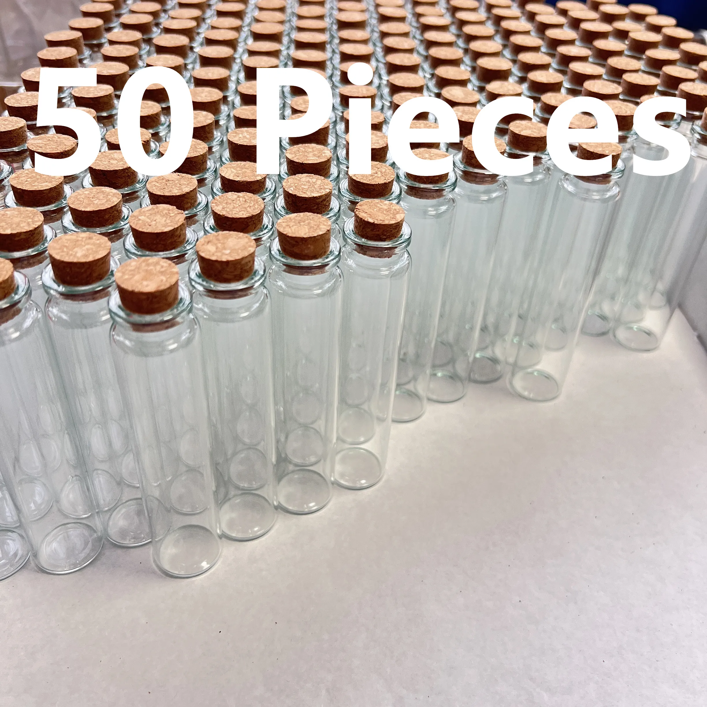 50 Pcs 25ml Mini Glass Bottles Cork 11x22x100mm Tiny Glass Test Tube Jars Clear Containers Home Decor DIY Crafts Seeds Storage