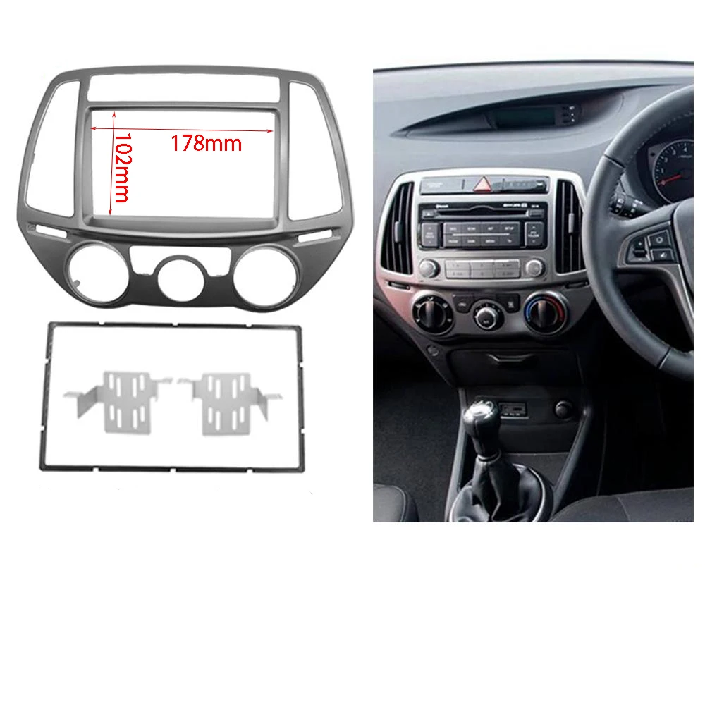 For HYUNDAI i-20 i20 2012+ 7inch Car Fascia Radio Panel DVD Dash Fitting Kit Facia Plate Adapter Cover Bezel Frame 2