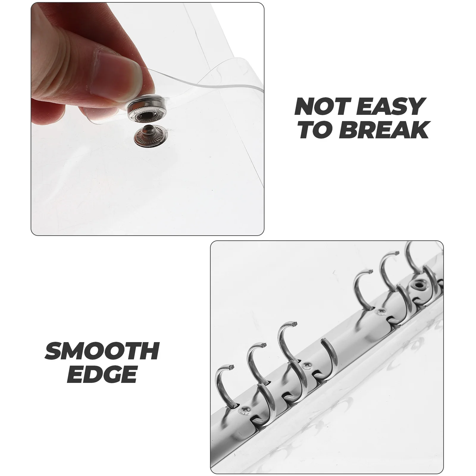 1 個クリア B5 バインダーシェルプラスチックノートブックカバーオフィス学校用ルーズリーフリングスクラップブックメモ帳ケースプランナーアクセサリー