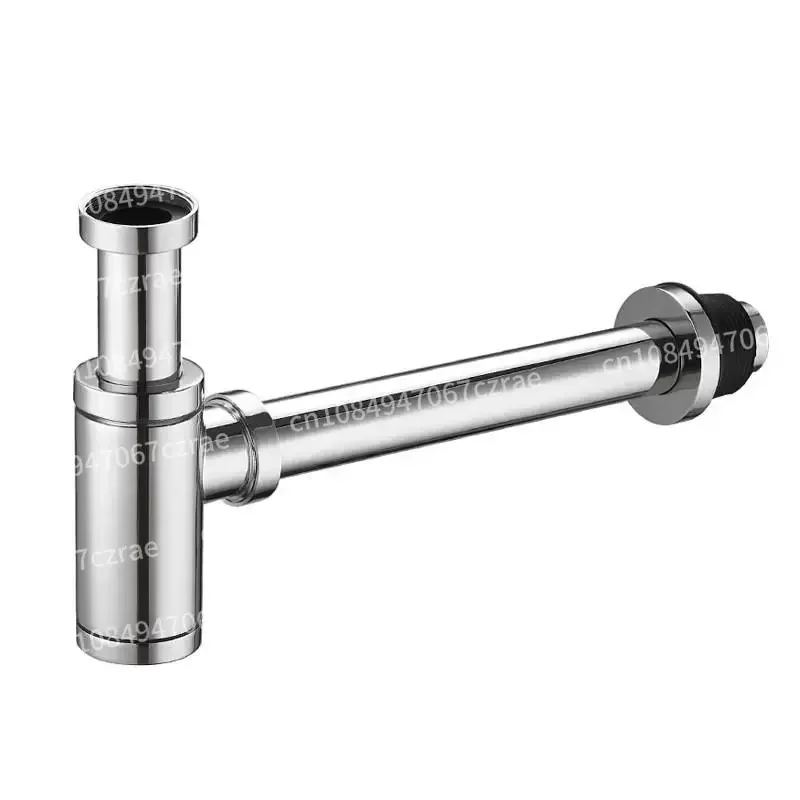 

Полностью медная утолщенная сливная труба для раковины, настенная сливная пробка, гофрированная дренажная труба