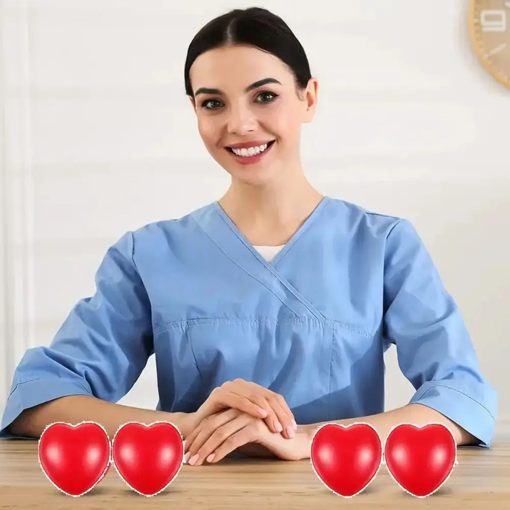 7cm Heart Stress Balls Valentine\'s Day Heart Shaped Foam Stress Relief Ball Valentine Home Theme Party Decor