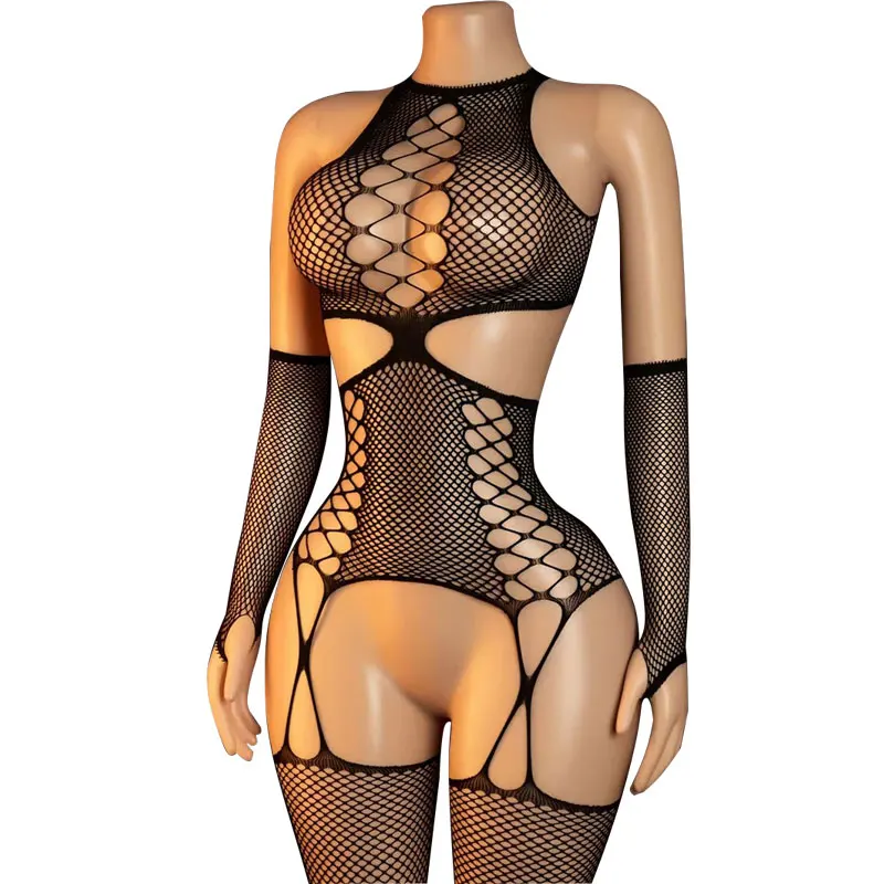 

With 1 Pair Fishnet Arm Sleeves Sexy Lingerie for Women Erotic Babydoll Bodystocking Underwear Costumes Sleepwear Nightwear