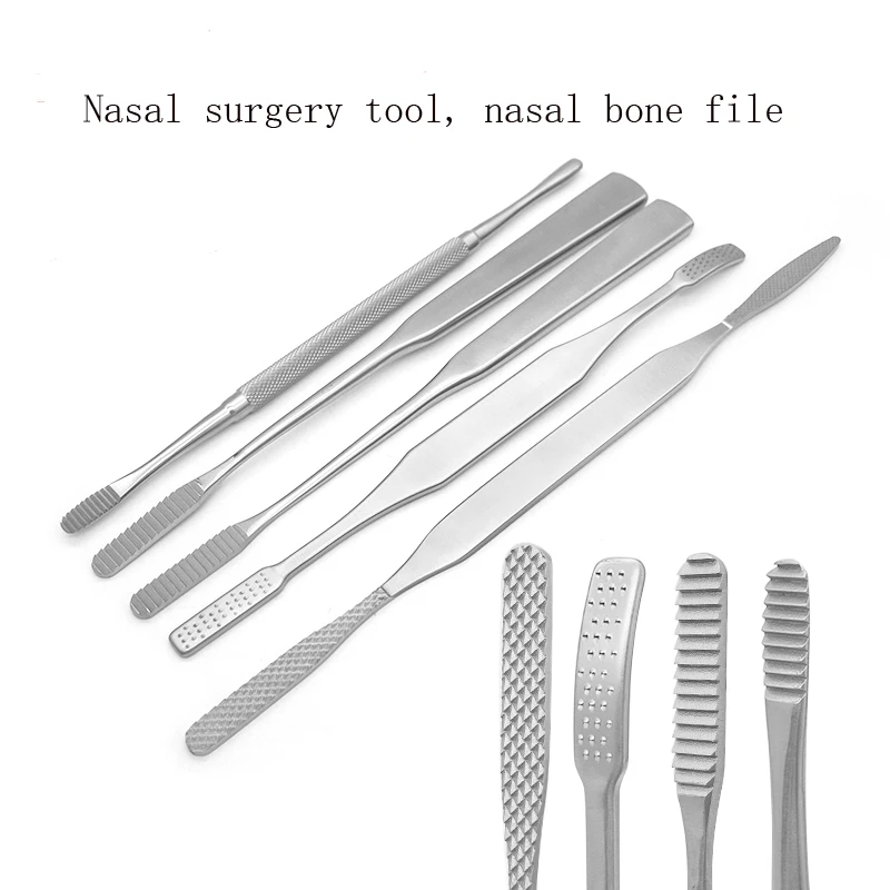 Nose bone file Nose cosmetic surgery instrument Tooth bone file Double head file Space tooth enamel file gums dental implants