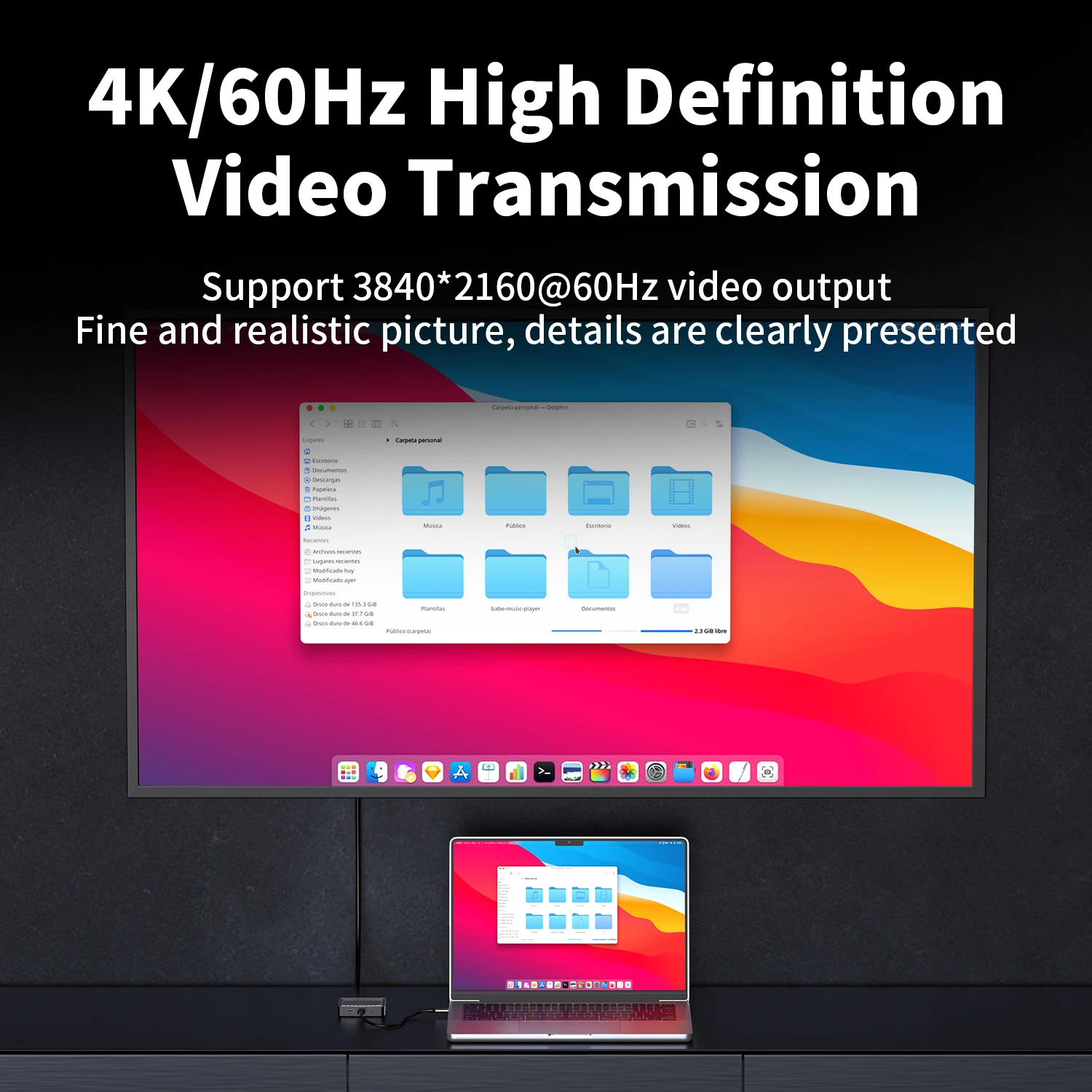 Unnlink Magnetische USB-C-Hub-Multiport-Dockingstation 4K HDMI PD 65 W SD/TF für Lightroom-Bearbeitung auf Mac/iPad/iPhone 15/17