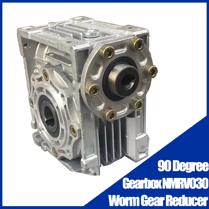 NMRV030 Worm Gear Reducer With Oil 90 Degree Gearbox Seal Input Hole Diameter 9mm or 11mm Output Hole Diameter 14mm