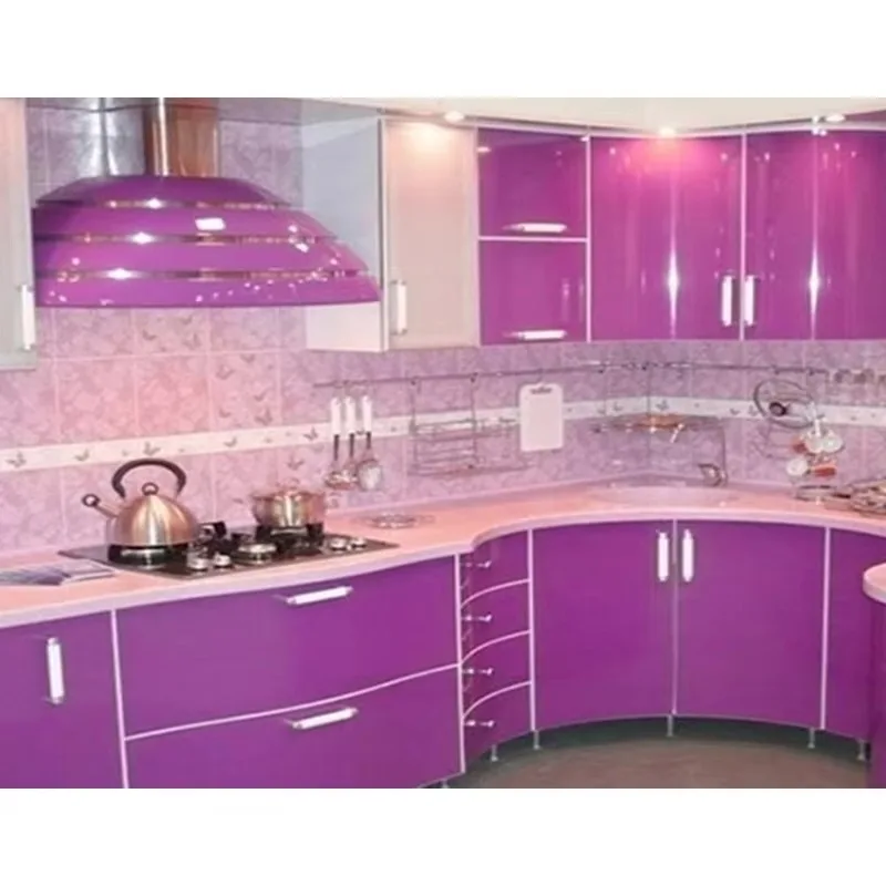 Small apartment project black paint Chinese cabinet modern kitchen cabinet