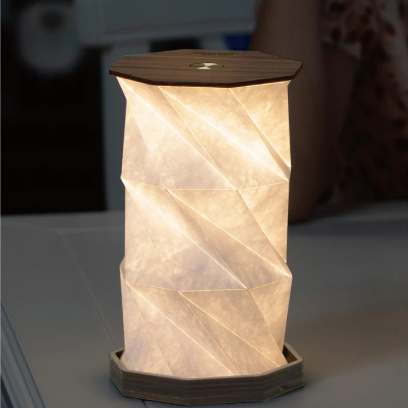Folding New Creative Light Intelligent Touch Handheld Night Light Portable Wooden Personalized Gift Small Table Lamp