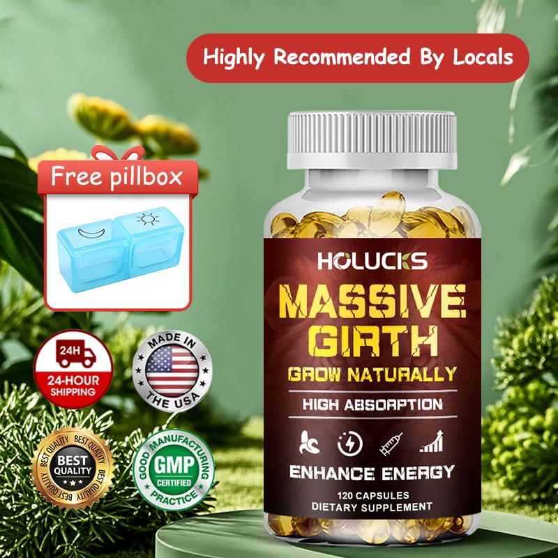 Premium Massive Girth Capsules, with Ashwagandha, Support Optimal Circulation & Energy, Enhanced Performance & Overall Wellbeing