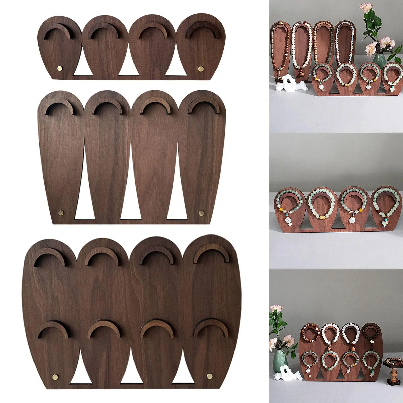 

Подставка для ювелирных изделий, стойка для браслета, держатель, элегантная деревянная стойка для хранения ювелирных изделий, стойка для ювелирных изделий для Tradeshow Dresser, реквизит