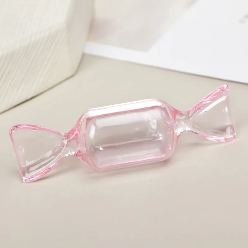 10 pz/lotto scatola di caramelle per matrimoni a forma di caramella contenitore di immagazzinaggio in plastica trasparente scatole per Organizer per