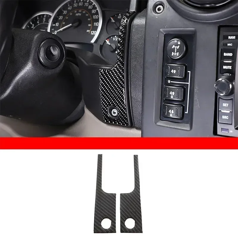 

For Hummer H2 2003-2007 Soft Carbon Fiber Car Steering Wheel Dashboard Both Sides Decorative Stickers Interior Car Accessories