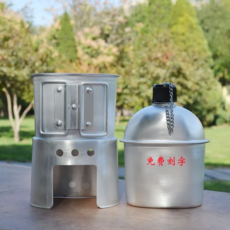 

Портативная военная алюминиевая бутылка для воды с прямым горлышком для активного отдыха, походов, путешествий, барбекю и еды на природе