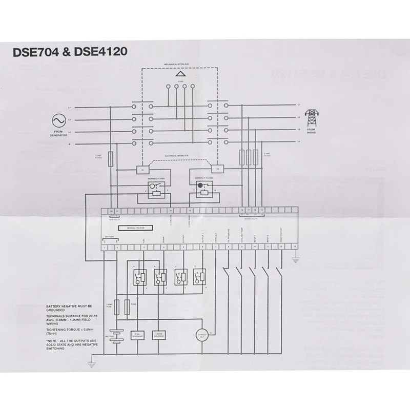 DSE704 Electronic Automatic Start Control Panel Generator Controller Module AMF for Deep Sea Controller Automatic Start Module