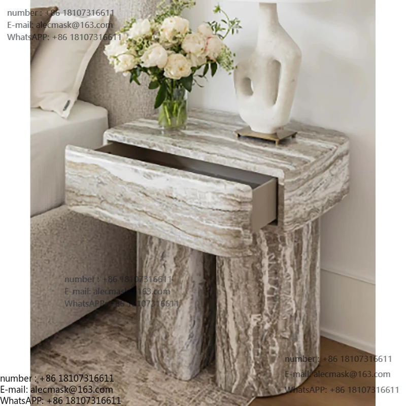 

Bedside Table Marble Bedroom Furniture Travertine Bedside Table