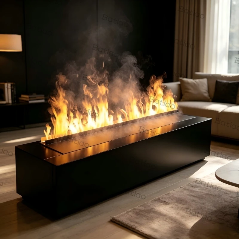 Ultra-Thin 3mm Glass Panel 3D Water Vapor Fireplace luxury gold mist fireplace flame Minimalist Design Electric Mist Fireplace
