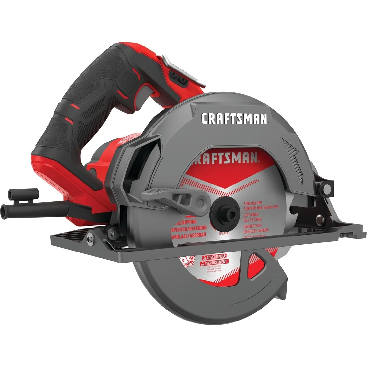 

Circular Saw, 7-1/4 inch, 15 Amp, 5500 RPM Corded with Carbide Blade & Magnesium Shoe