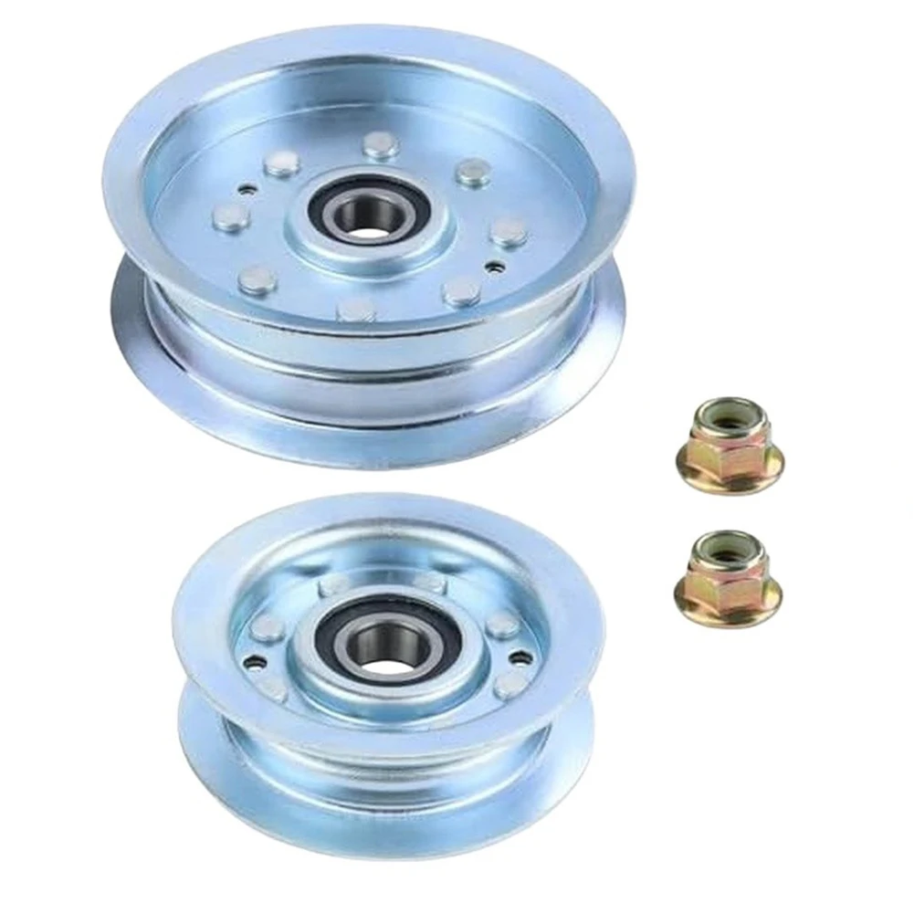 /4pcs /GY22172 /GY20629 Idler Pulley Set Metal Silver For D110 D130 LA145 Tractor Lawn Mower Deck Belt Replacement Parts