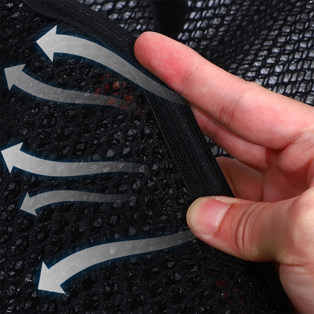 

3D Breathable Insulated Mesh Motorcycle Seat Cushion Cover Long Lasting Protection Riding Comfort Simple Installation Polyester