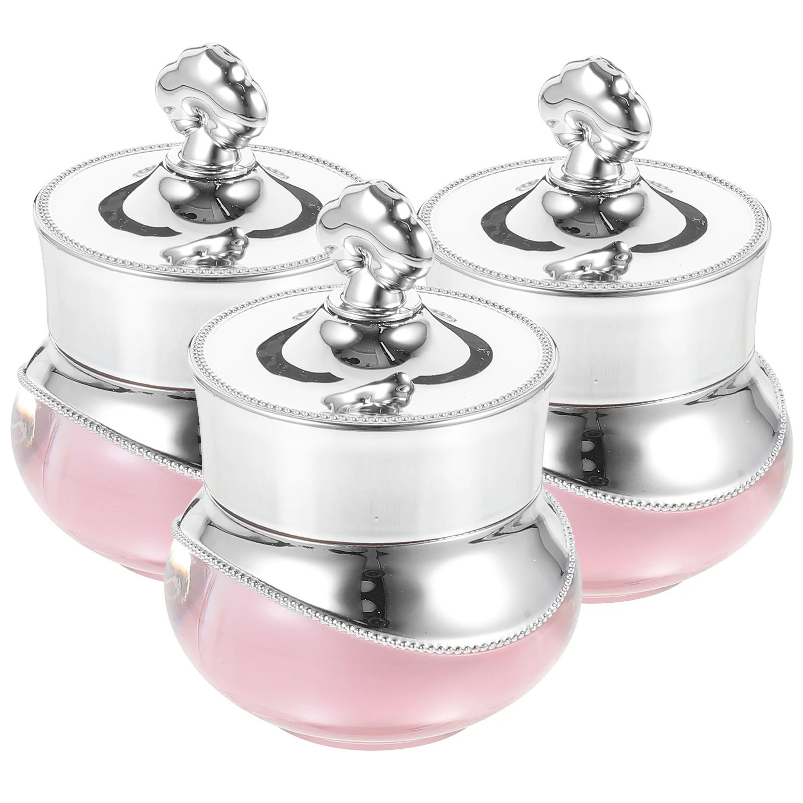 

3 Pcs Bottle Jars with Lids Cover Cream Storage Acrylic Container Wide Mouth