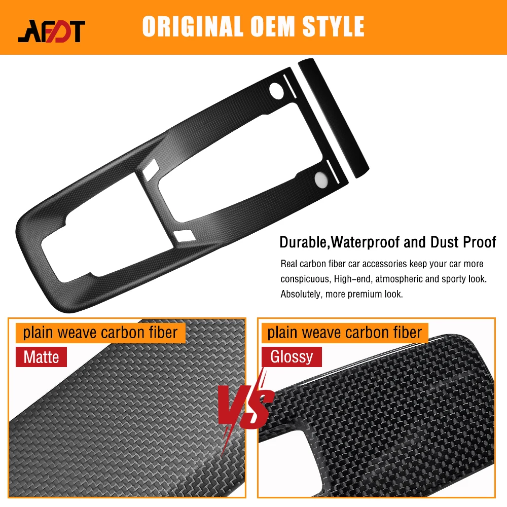 AFDT Real Carbon Interior Center Console Gear Shift Panel Cover Trim For Porsche 911 992 Targa Carrera Turbo 2019-2024