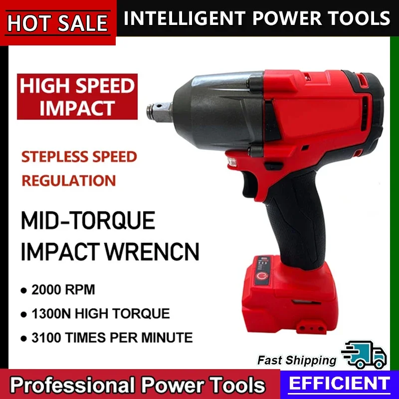 

Аккумуляторный ударный гайковерт Milwaukee 1300 Нм, бесщеточный, с большим крутящим моментом, 18 В, для ремонта автомобилей и грузовиков