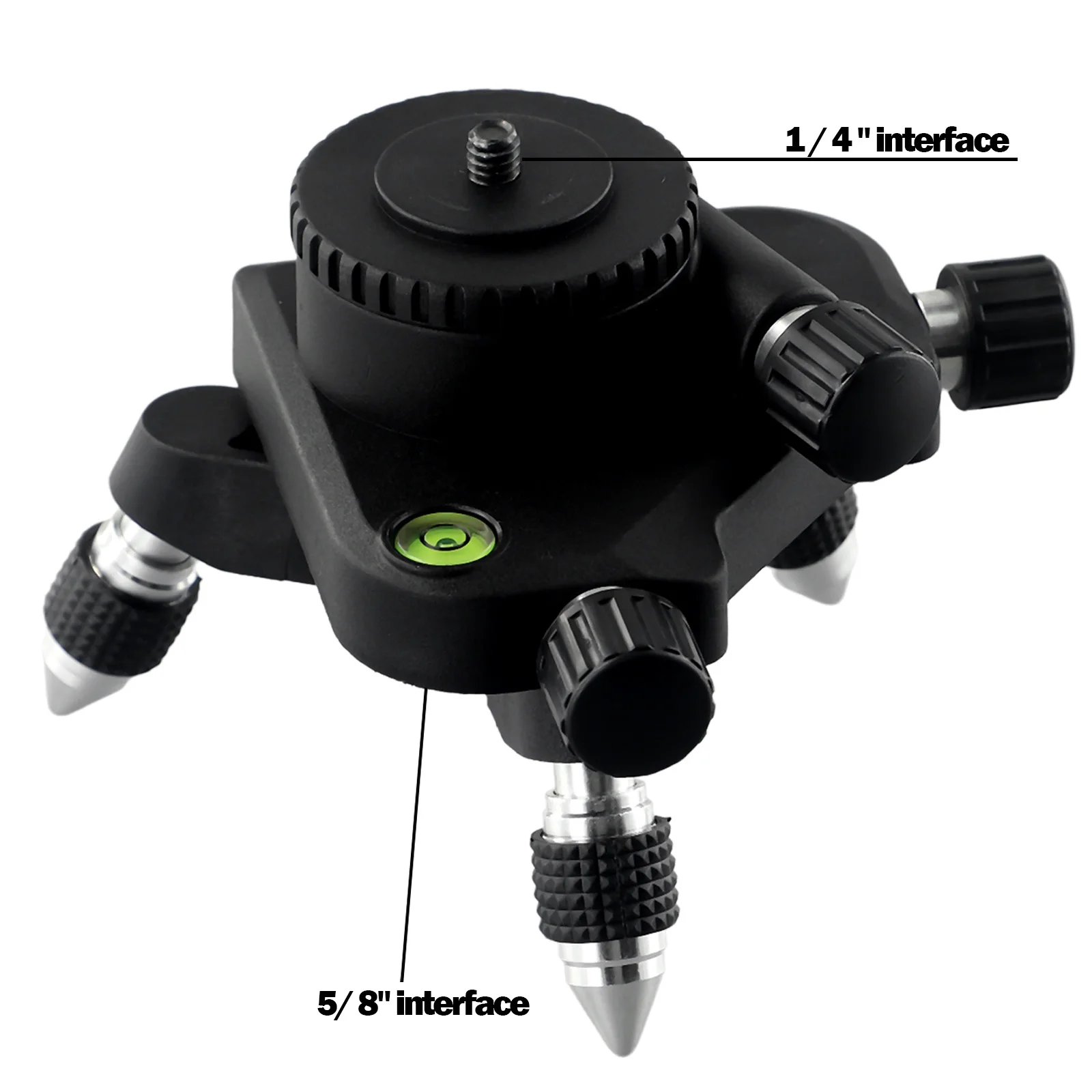 Level Base Adjustable Swivel Tripod 1/4