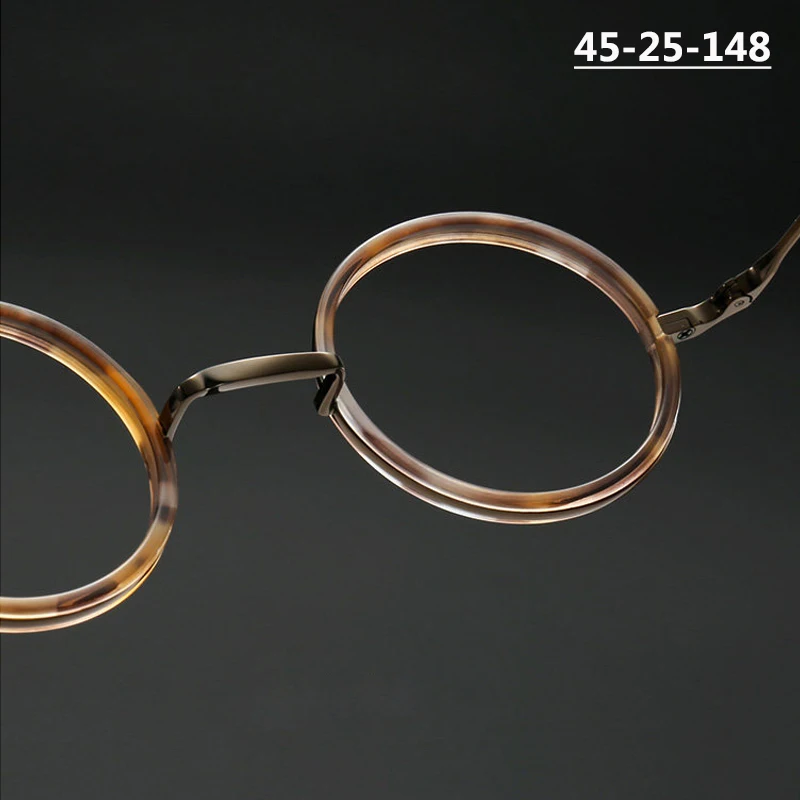 No Nose Pad Round Glasses Frame Japanese Handmade Retro Ultralight Titanium Eyeglasses Men Women Brand Design Spectacles Eyewear