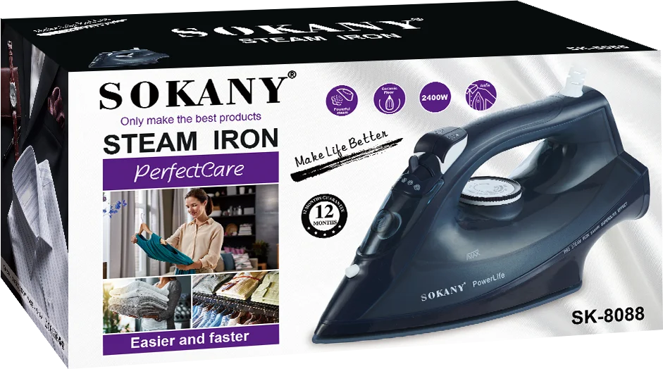 Sokany Steam Iron Household Small Steam Ironing Machine Ironing Clothes Tailor Shop Special Hand-held Professional