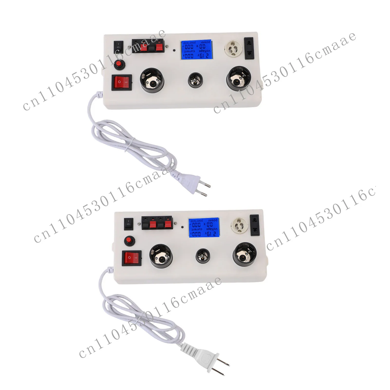 Lamp Tester Box LED Bulb Power Tester Multifunctional Current Voltage Power PF E27 E14 GU10 2 Prong Plug Bulb Socket Tester