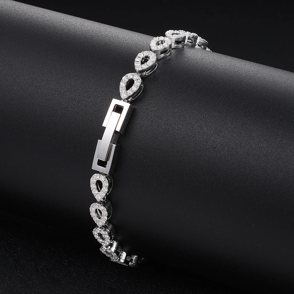 ny-women's-stainless-steel-hollow-teardrop-tennis-bracelet-shiny-zircon-link-bracelet-waterproof-fashion-jewelry-for-party-gifts