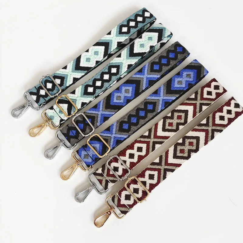 130 Cm Ethnic Style Bag Handle Bag Strap For Women Adjustable Wide Cross Body Messenger Bag Straps Casual Bag Accessories