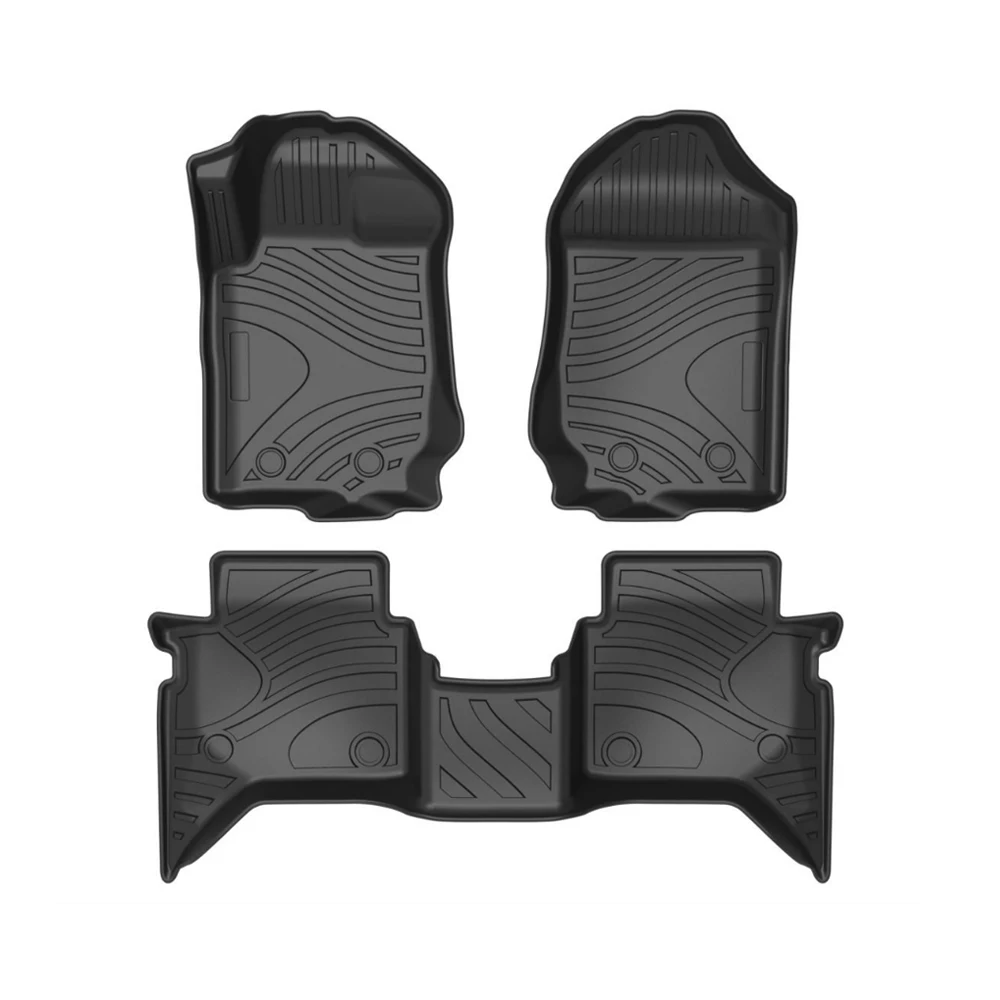 

3D TPE Car Floor Mats Custom For Ford Ranger Raptor 2022 Black LHD Waterproof Antiskid Car Foot Pads Interior Accessories