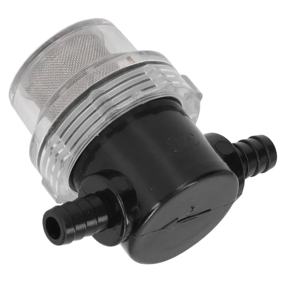 3/8 Inch ID Water Pump Strainer 1/2 Inch Output 50 Mesh In Line Strainer ABS Material Stainless Steel Screen Twist-On Strainer