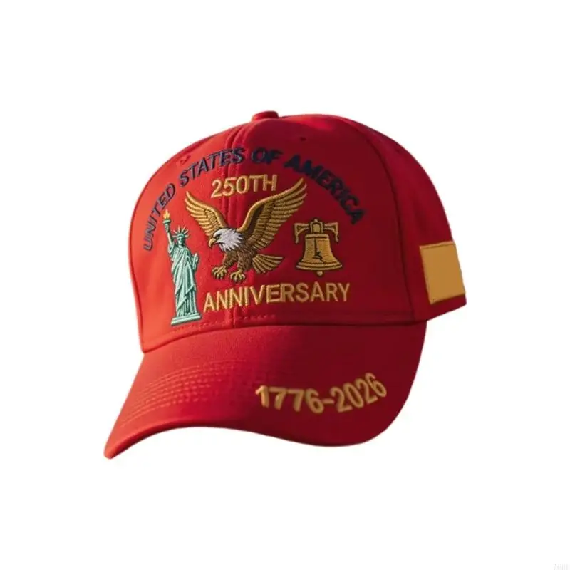76HF Peddle – 米国建国250周年記念帽子、ユニセックス調節可能な愛国的称賛レトロウォッシュドベースボールキャップ