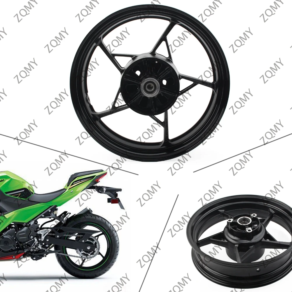 Gloss Black Motorcycle Rear Wheel Rim For Kawasaki Z400 Ninja400 EX400 ABS 2018 - 2022 2019 2020 2021