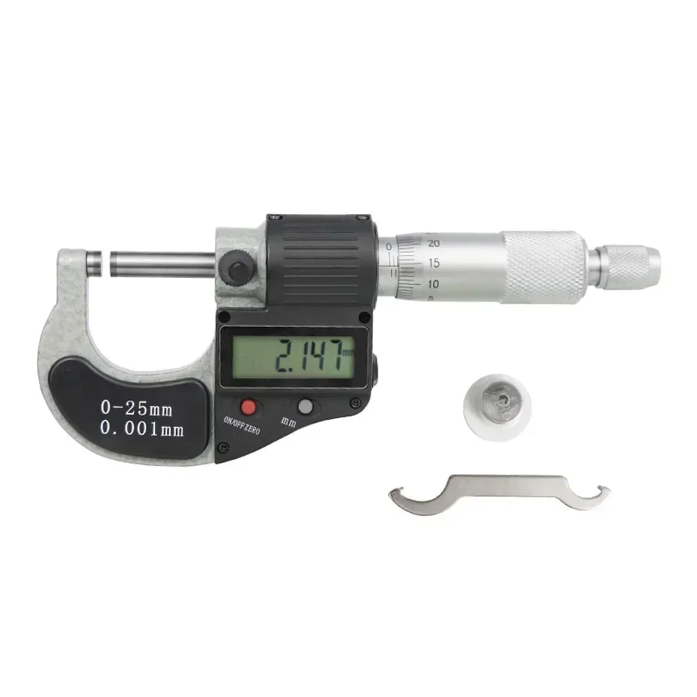 0.001mm Electronic Digital Micrometer 0-25mm Chromed Plated Gauge Caliper Measuring Tools