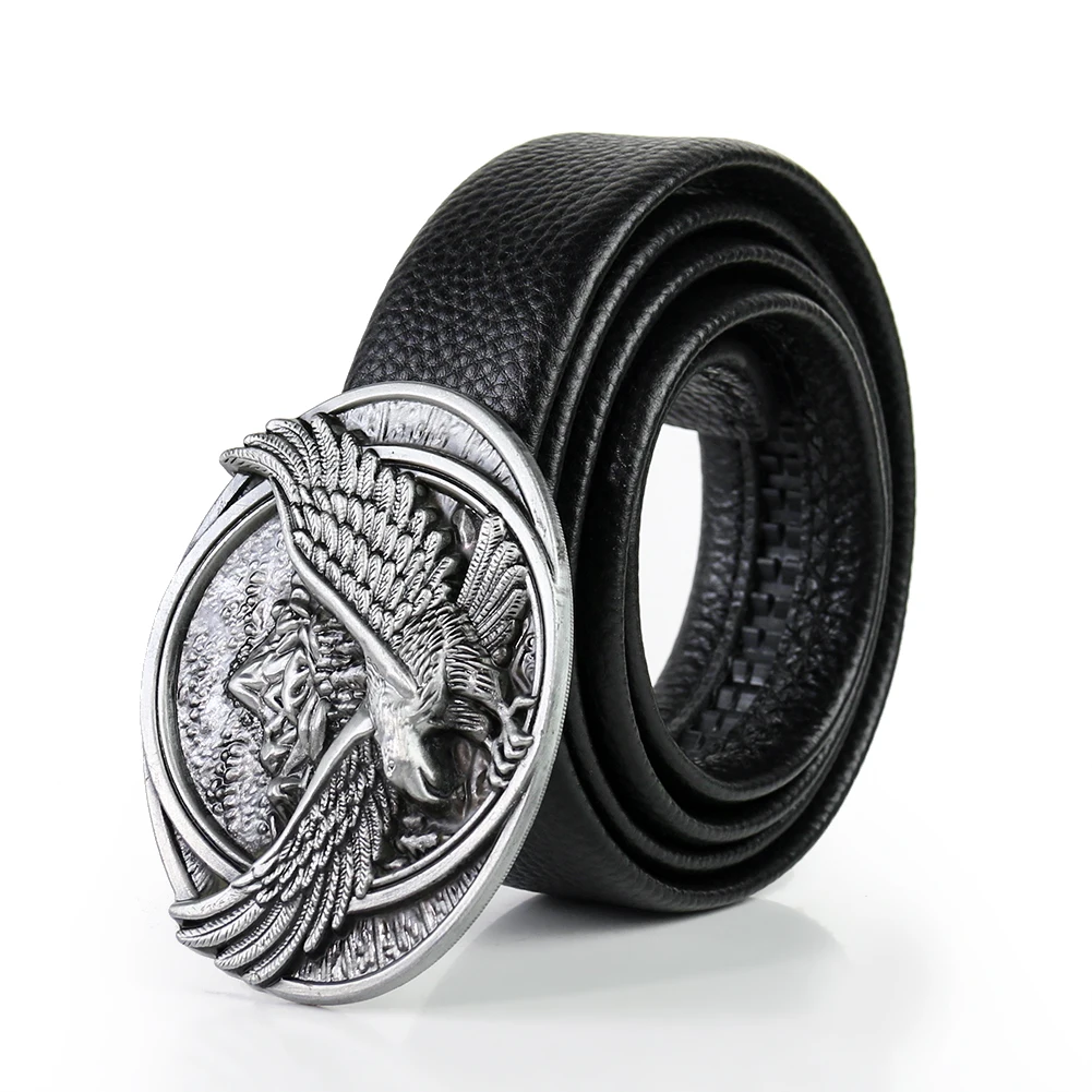 سبائك الزنك ثلاثي الأبعاد الحيوان الطائر النسر السحابة الرجعية رابتور نسر تصفيح حزام مشبك لملحقات الجينز #2